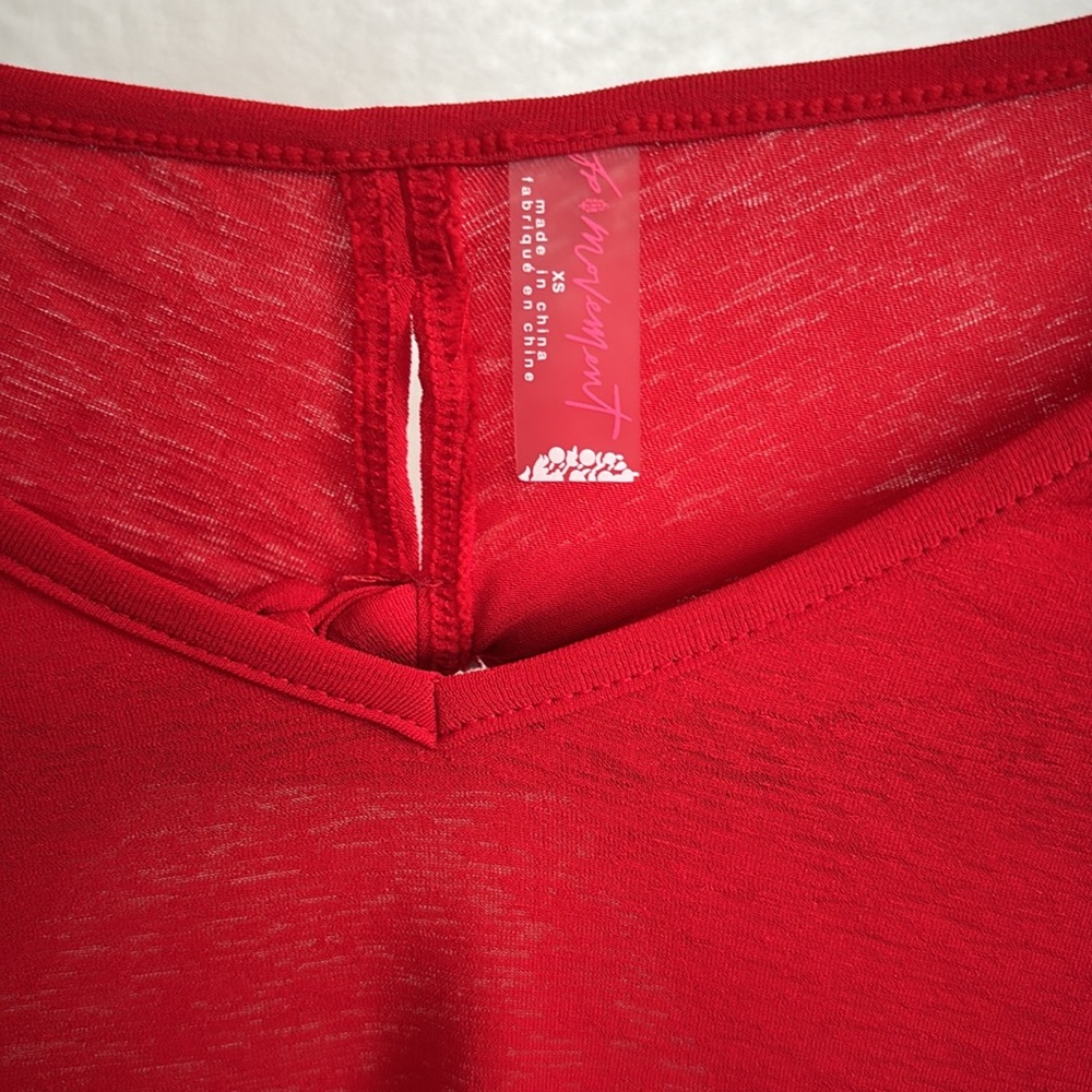 FP Movement Free people Women's Red Long Sleeve Top XS - Picture 3 of 7